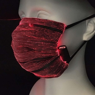 LED maske med 5 Stk. filtre og multifarvet lys - Sort